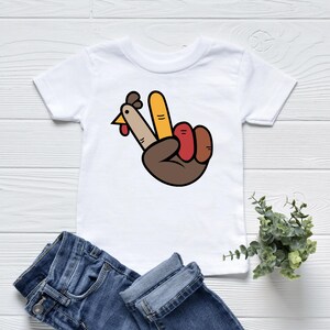 Turkey Peace Sign Shirt, Thanksgiving Shirt, Kids Thanksgiving Shirt, 2nd Thanksgiving Shirt, Thanksgiving Birthday Shirt, 2nd Birthday