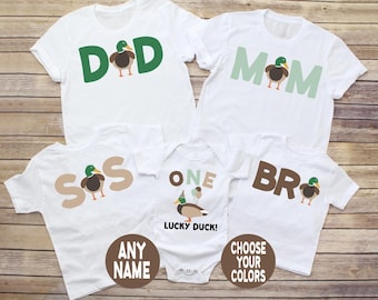 One Lucky Duck Birthday Shirt, 1st Birthday Shirt, Lucky Duck, Mallard Duck Birthday, 1st Duck Birthday Shirt, Lucky Duck Birthday Outfit