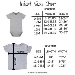 a baby bodysuit measurements chart for a baby