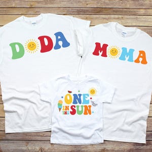 One in the Sun Birthday Shirt, Beach Birthday Shirt, Summer Birthday Shirt, Pool Party Birthday Shirt, One in the Sun Family Birthday Shirts image 1