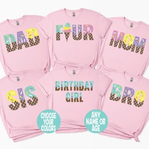 Ice Cream Birthday Party Shirt, Matching Family Cotton Tee