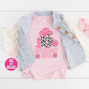 Rodeo Western Cowgirl Birthday Shirt, Cowgirl Birthday Girl Shirt, Cowgirl Boots Shirt, Cowgirl Hat Shirt, Pink Cowgirl Birthday Shirt