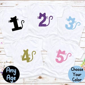 Kitty Birthday Shirt, Cat Birthday Shirt, Birthday Girl Shirt, Kitty Cat Birthday Shirt, Kitty Cat Birthday Girl, Girl Birthday image 1