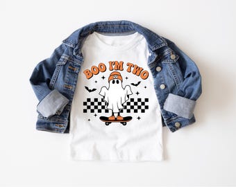 Boo I'm Two Birthday Shirt, 2nd Birthday Shirt, Halloween Birthday Shirt, 2nd Halloween Birthday Shirt, 2nd Spooky Birthday Shirt