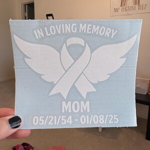 Memory Cancer Design In Loving Memory Cancer Car Window Decal, in Loving Memory Cancer Car ...