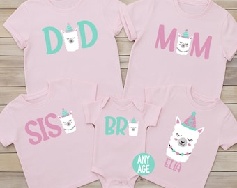 Llama Birthday Shirt, Llama Family Shirts, Llama Birthday, Birthday Girl, Alpaca Family Birthday Shirts, Alpaca Birthday Shirt