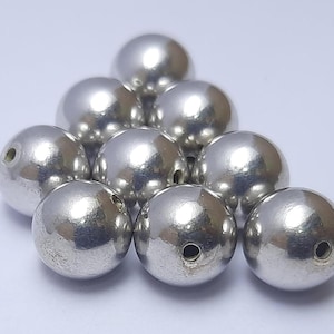 Sterling Silver Ball Beads: 8mm Smooth Round Spacer Beads