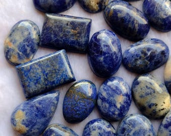 Natuurlijke sodaliet edelstenen, gepolijste sodaliet cabochon helende kristallen voor ringen, hangers en sieraden.