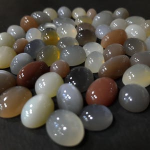 Wholesale Moonstone Cabochon Lot: Mixed Shape Gemstones for Jewelry Making