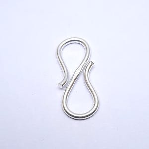 Sterling Silver S-Hook Clasp with Jump Rings: Handmade Necklace Bracelet Lock