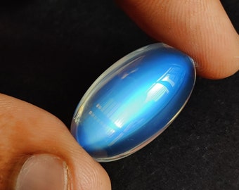 Rainbow Moonstone, Natural Moonstone, Flashy Stone, Blue Moonstone, Gemstone, Loose Moonstone, Cabochon Oval Shape 25.33 carat.