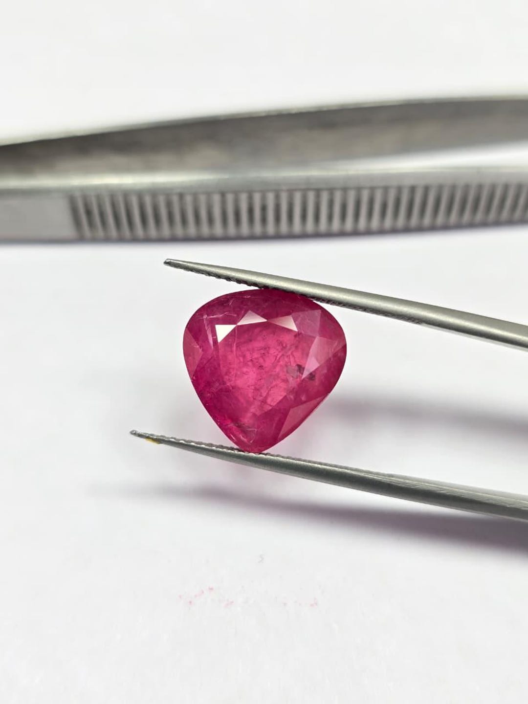 Spinal Red Color Spinal Mahenge Blood Red Color 8.34 Ct Heart Cut Natural 100% Red ...