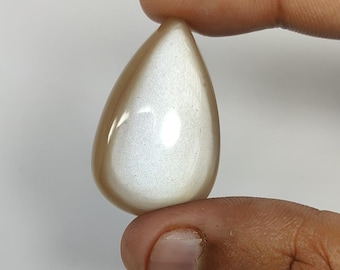 Brown-Gray Moonstone Pear Cabochon - 36.44 Carat Gemstone