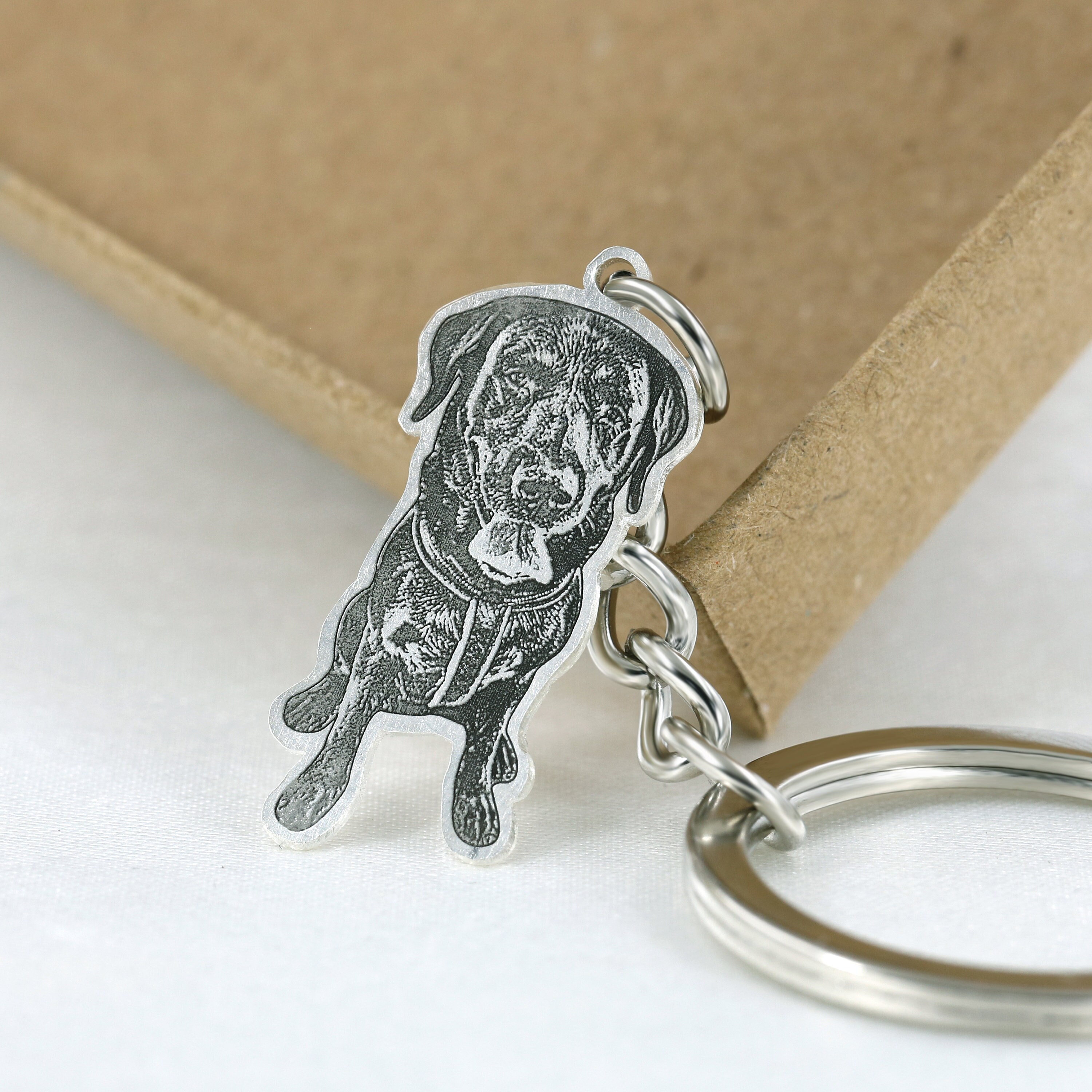 Personalized Pet Photo KeychainCustom Dog Picture Etsy