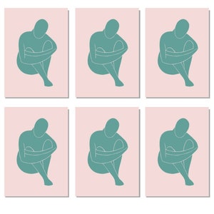 Hug Postkarten Mini Druck Set | 6er Set Postkarten | Umarmung senden