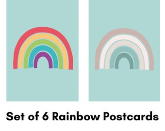 Rainbow Postcard Pack Set van 6 Rainbow Postcards | 2 Ontwerpen