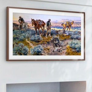 4K Samsung Frame TV Art, Western Wall Decor, Digital Wallpaper, Frame Art, Digital Frame Art, Digital Download for Samsung Frame