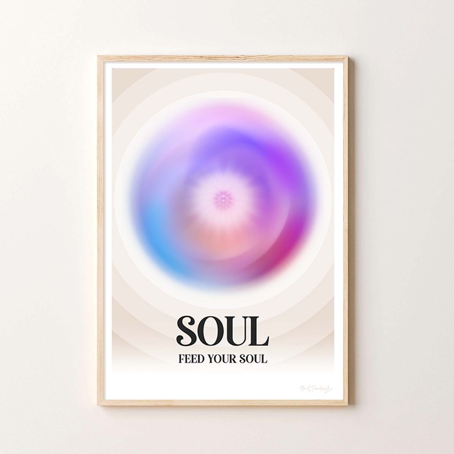 Soul Spiritual Aura Print Art Manifestation Energy Gradient Etsy