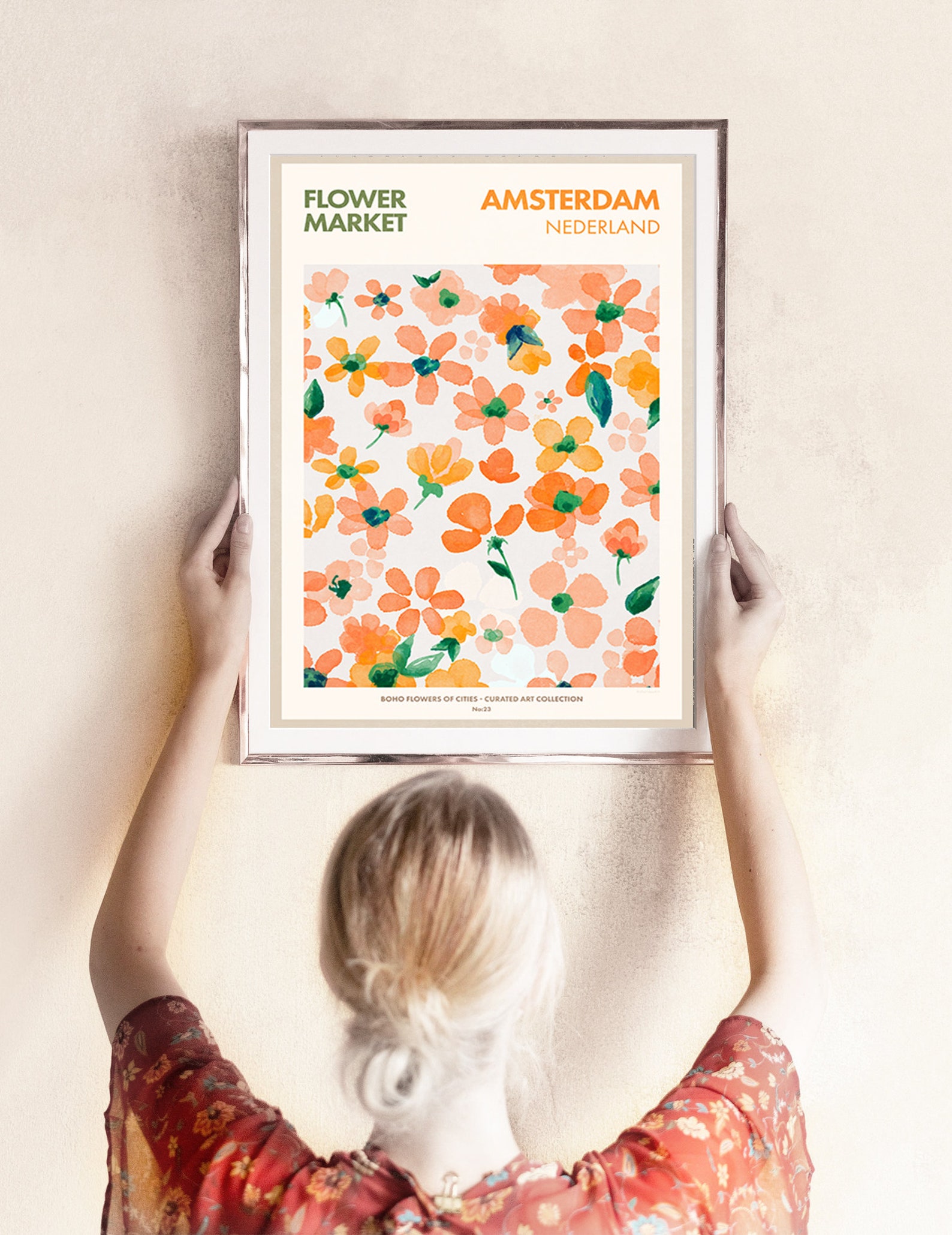 Amsterdam Art Print Flower Market, Botanical Poster, Flower Market Wall ...