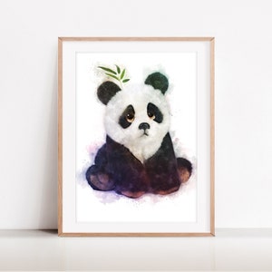 Baby Panda Poster, Nursery Animal Wall Art, Baby Animal Printable Wall Art, Panda Cub Print, Nursery Girls room Decor, Cute Baby Animal
