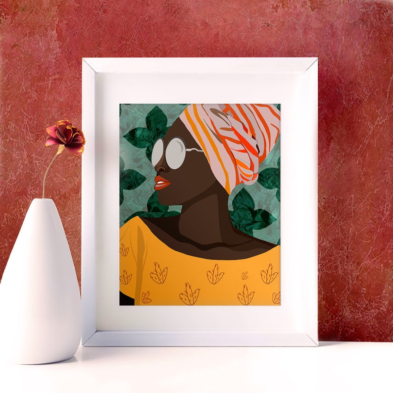 Retro Black Woman Printable Wall Art Afro Art Print Black - Etsy