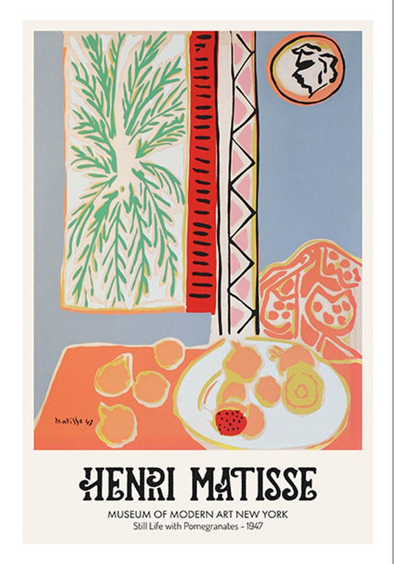 Henri Matisse Still Life With Pomegranates, Matisse Art Print, Matisse  Poster, Matisse Wall Art, Henri Matisse Exhibition Poster, Wall Art - Etsy