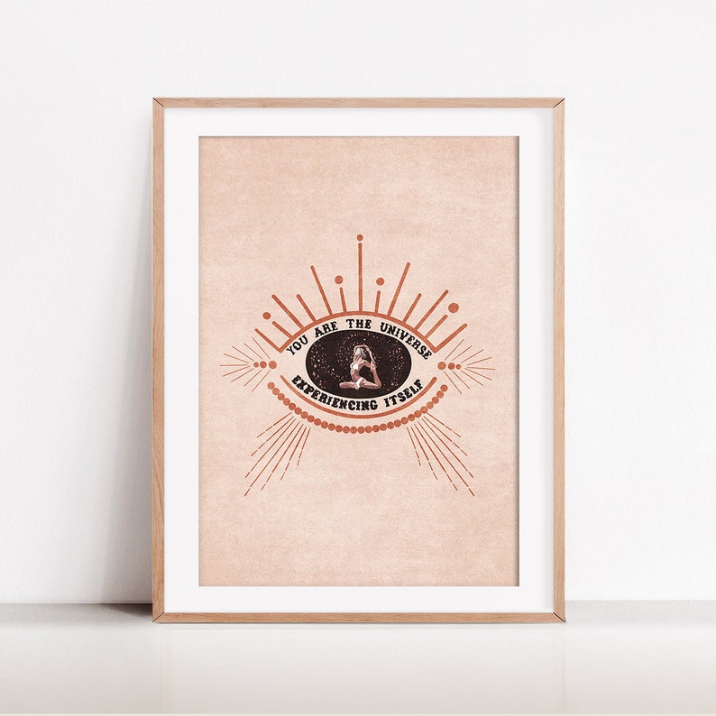 You Are the Universe Poster Experiencing Itself Digital Etsy
