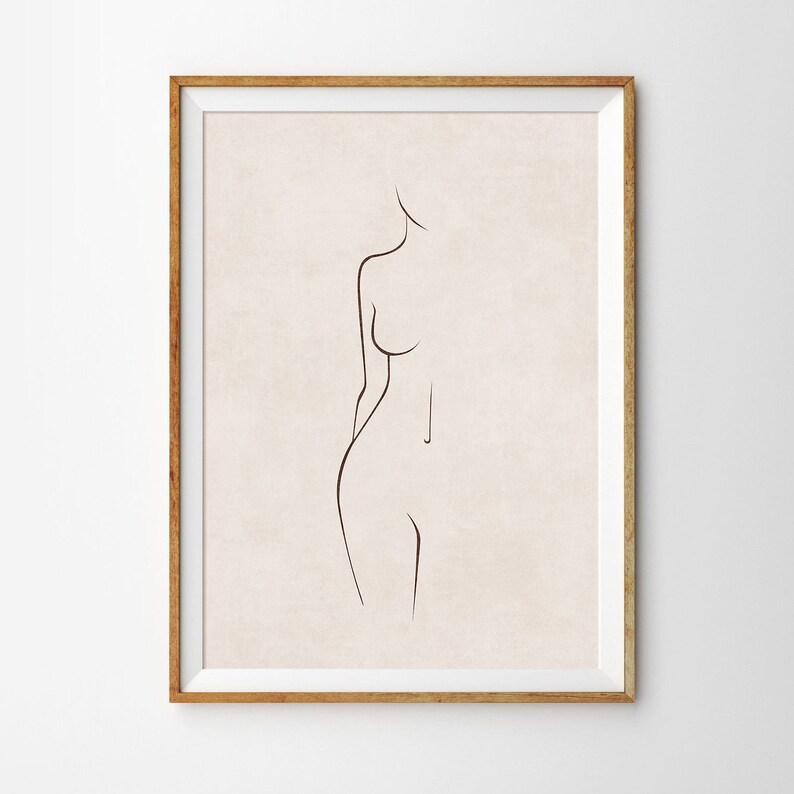 Woman Body Line Art Print Modern Wall Art Abstract Line | Etsy