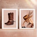 Set of 2 Western Boho Cowgirl, Western Boot Set Wall Art, Cowgirl Print, Western Wall Decor, Cowgirl Art, Rodeo Wall Art, Western Prints 