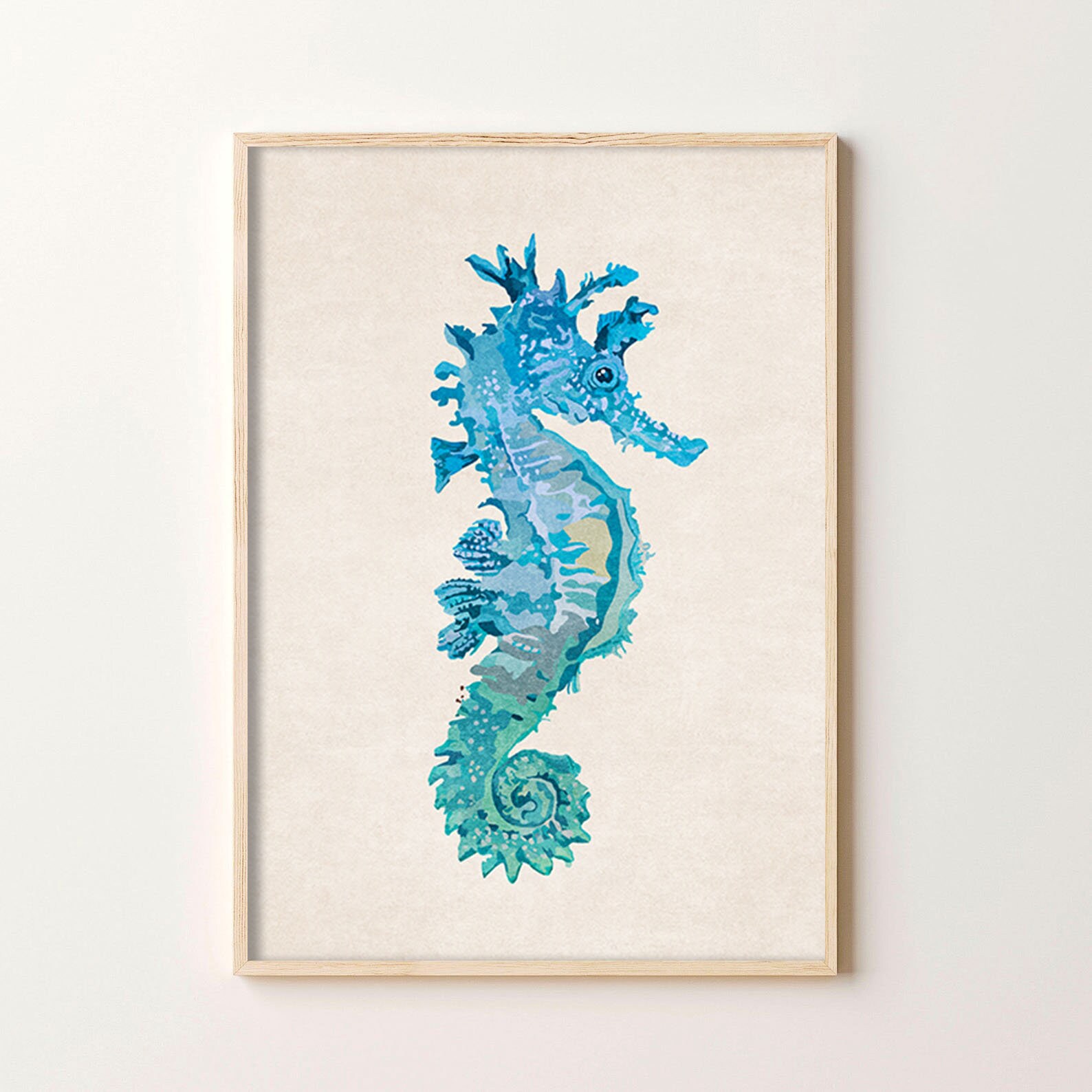 Seepferdchen Art Print Druckbares Seepferdchen Digitales Seepferdchen 