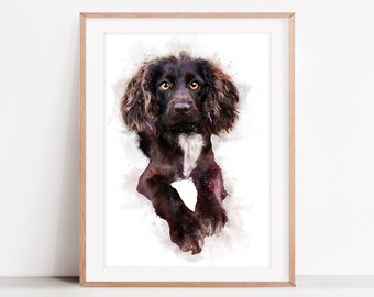 Nursery Puppy Decor, Beautiful Puppy Print, PRINTABLE, Baby Girl Room Decor, Baby Dog Wall Art, Kids Room Prints, Digital Download