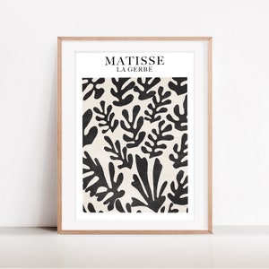 Matisse Abstract Art, Matisse Poster, Botanical Art, Abstract Printable Wall Art, Exhibition Poster, La Gerbe Vintage Gallery Wall Decor