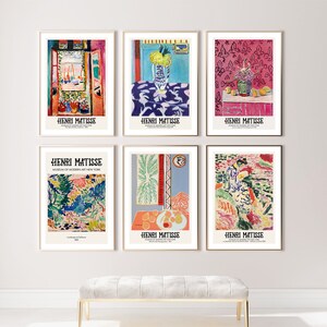 Matisse Print Set of 6, Henri Matisse Art, Abstract Painting, Digital Download, Matisse Poster, Matisse Art Print, Matisse Wall Art