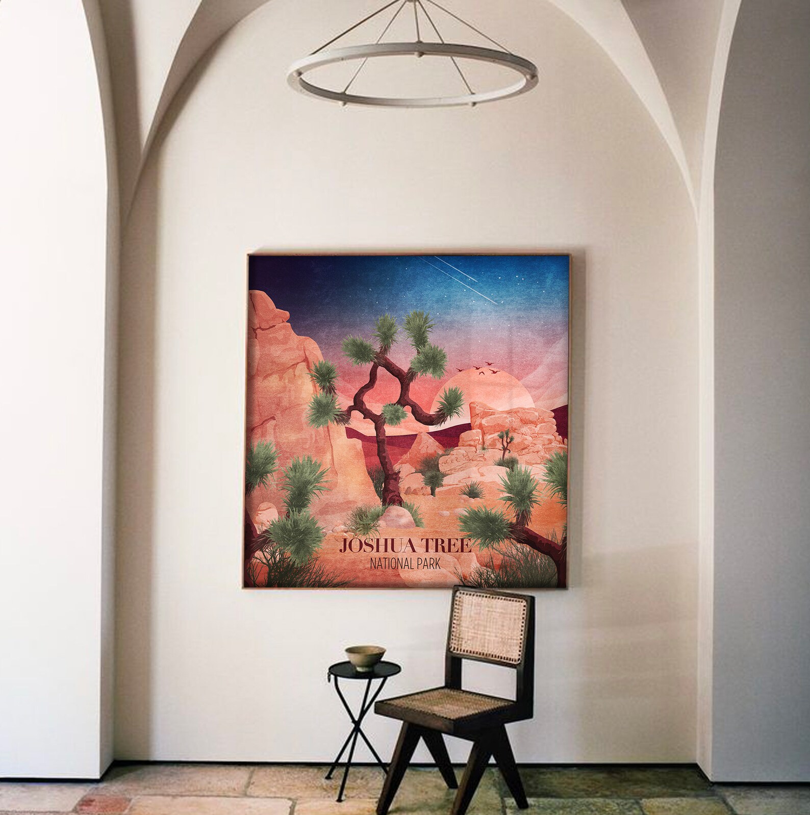 National Park Poster | Vintage Joshua Tree National Park Print | Travel ...