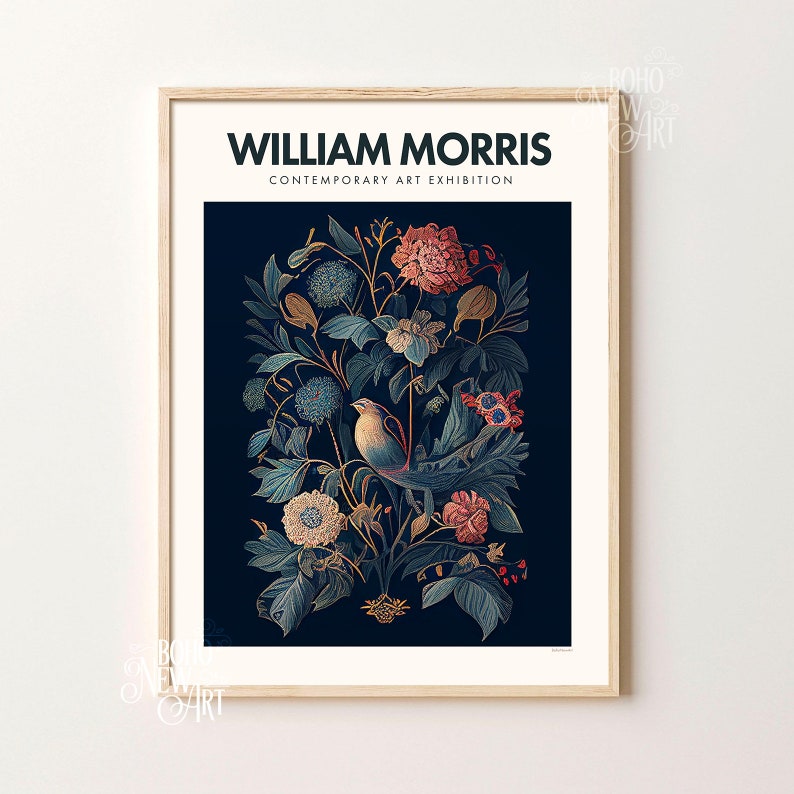 Set of 6 William Morris Poster Print, Art Nouveau Print, Exhibition ...