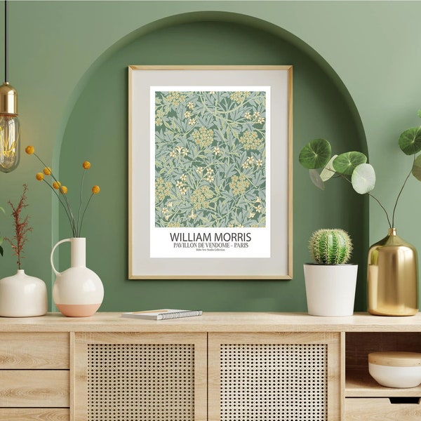 William Morris Print, Exhibition Print Set, Art Nouveau Print, Flower Print Set, Trendy Digital Download, Gallery Exhibition Set