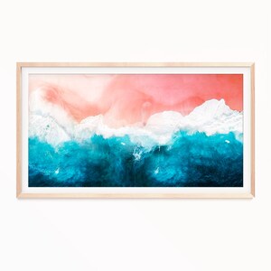 4K Samsung Frame TV Art, Modern Minimalist Ocean Wall Art, Digital Wallpaper Art For Samsung, Digital Download for Samsung Frame, Beach Art