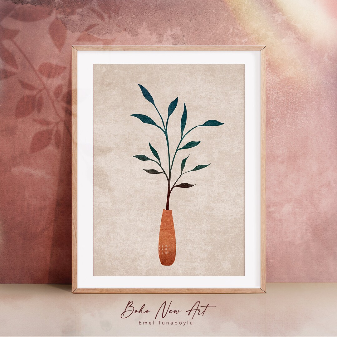 Botanical Printable Wall Art Digital Print Neutral Wall Art Abstract ...