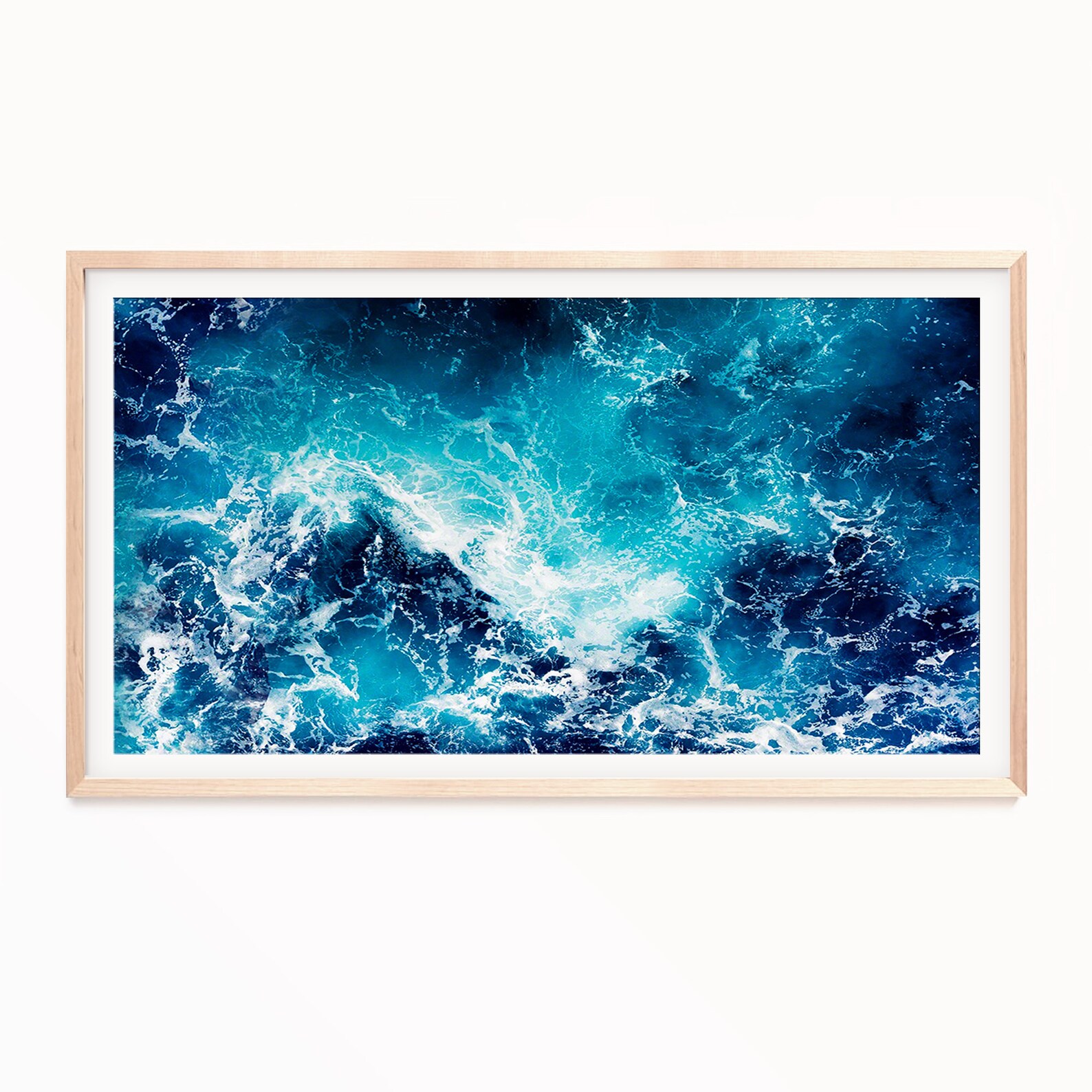 4K Samsung Frame TV Art Ocean Waves Digital Download for Etsy