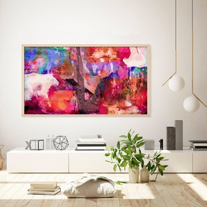 4K Samsung Frame TV Art, Brushstroke Wall Art, Colorful Wall Art, Abstract Art Print, Digital Download, Digital Download Samsung Frame Tv