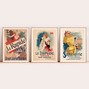 Vintage Style Gallery Wall Art Set by Cheret Jules - Home decor - Poster - Printable Wall Art - Vintage Wall Decor - Office Decor - Digital