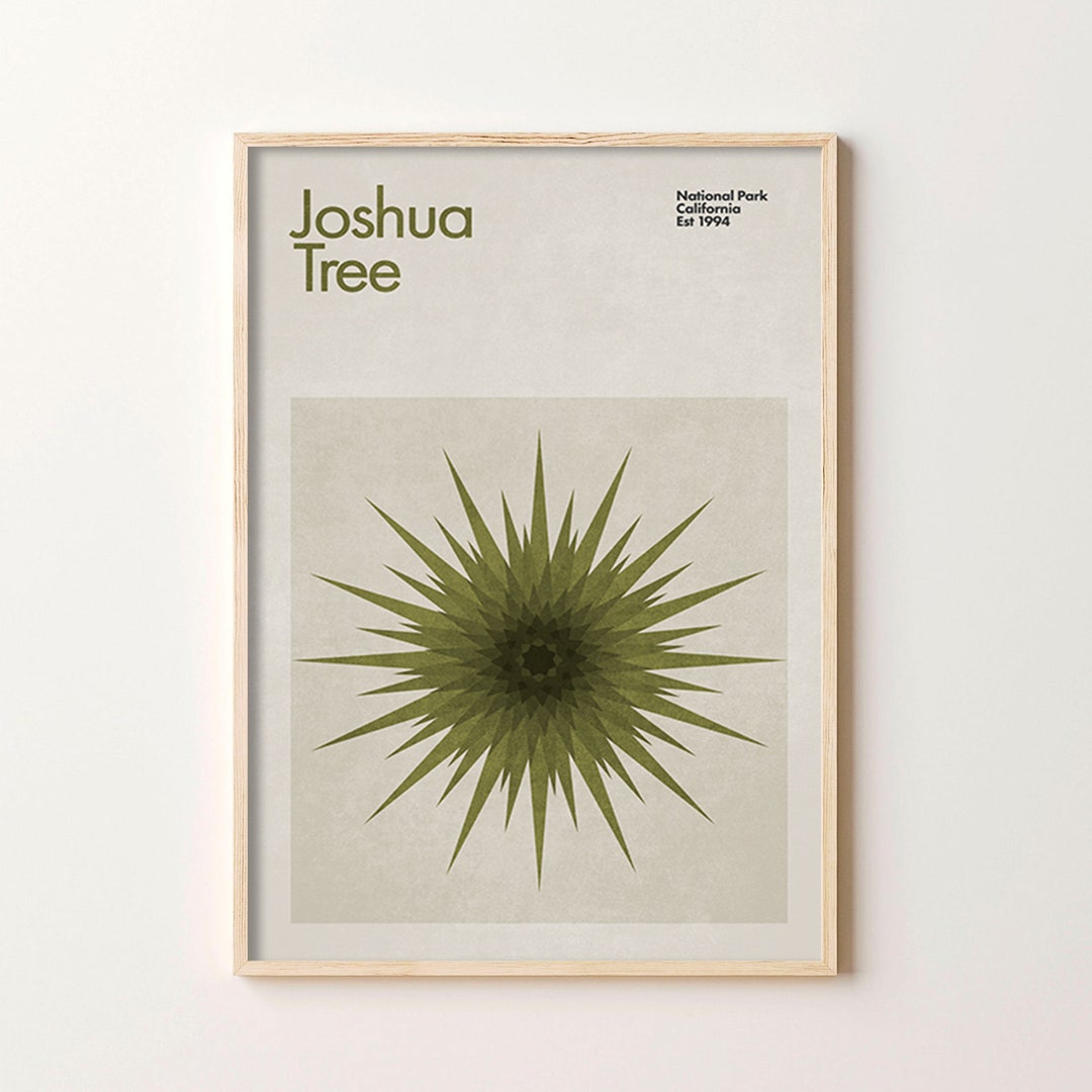 Abstract Joshua Tree Joshua Tree National Park Travel Poster, Abstract Travel Poster ...