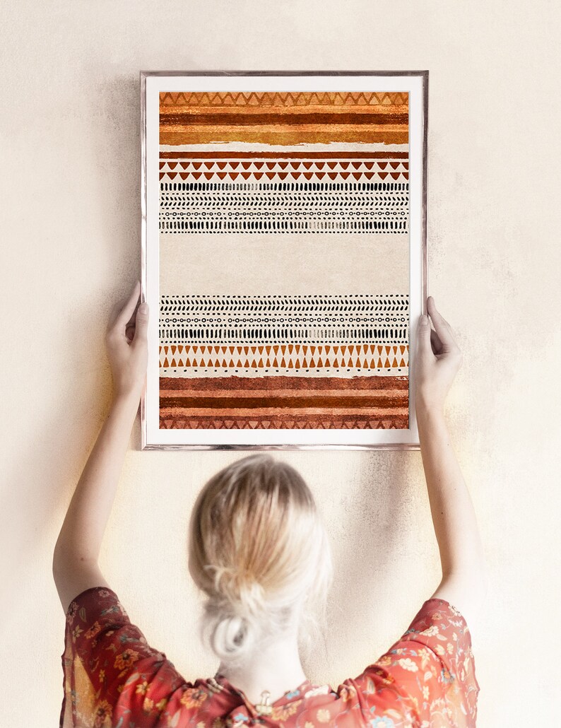 Organic Rug Pattern, Abstract Art Print Set of 3, Living Room Wall Art ...