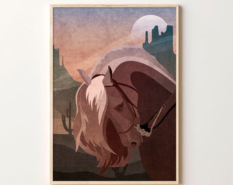 Western Horse Decor, Southwestern Decor, Horse Art, Cowboy Decor Bedroom, Horse Print, Horse Face, Western Art