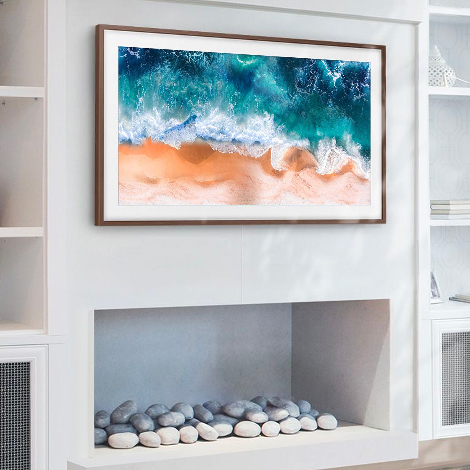 4K Samsung Frame TV Art Modern Minimalist Ocean Wall Art - Etsy