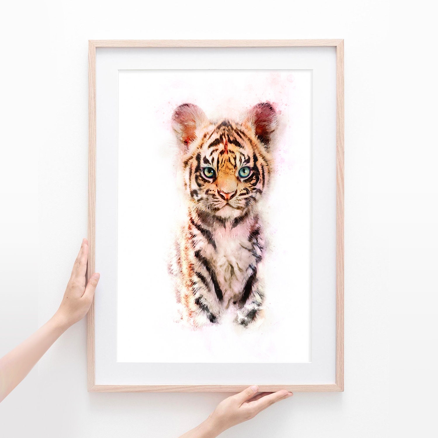 赤ちゃんトラのプリント、サファリ動物のプリント、印刷可能な保育園