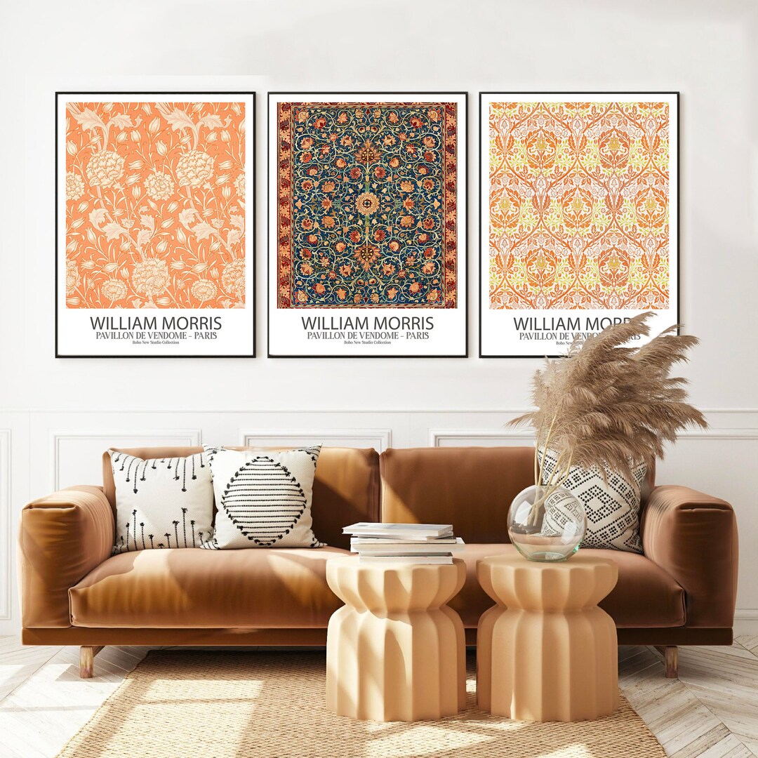 Set of 3 William Morris Print, Exhibition Print Set, Art Nouveau Print ...