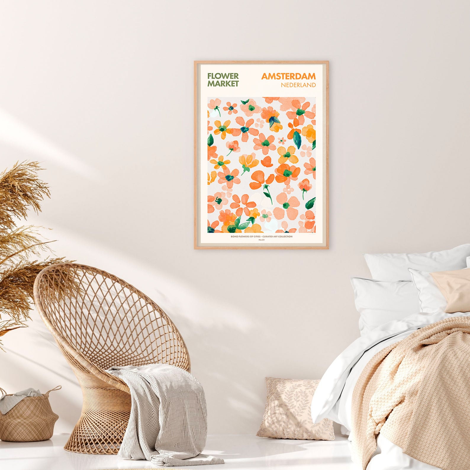 Amsterdam Art Print Flower Market, Botanical Poster, Flower Market Wall ...