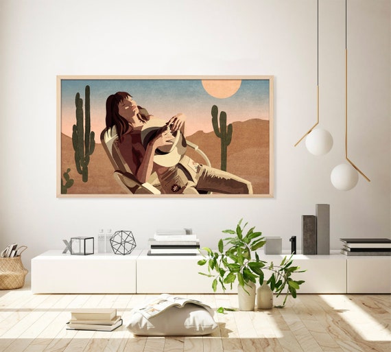 4K Samsung Frame TV Art, Cowgirl Digital Art For Samsung, Western Frame Art, Boho Digital Frame Art, Digital Download Art for Samsung Frame