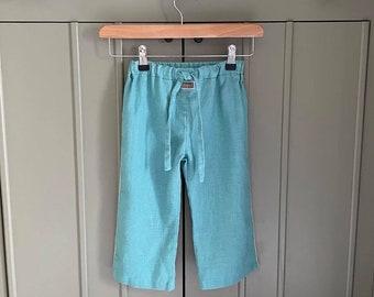 Pantalon D'Été Lin Pour Fille – Palazzo Large Taille Haute, Style Bohème Léger Et Élégant, Coton Lin Respirant